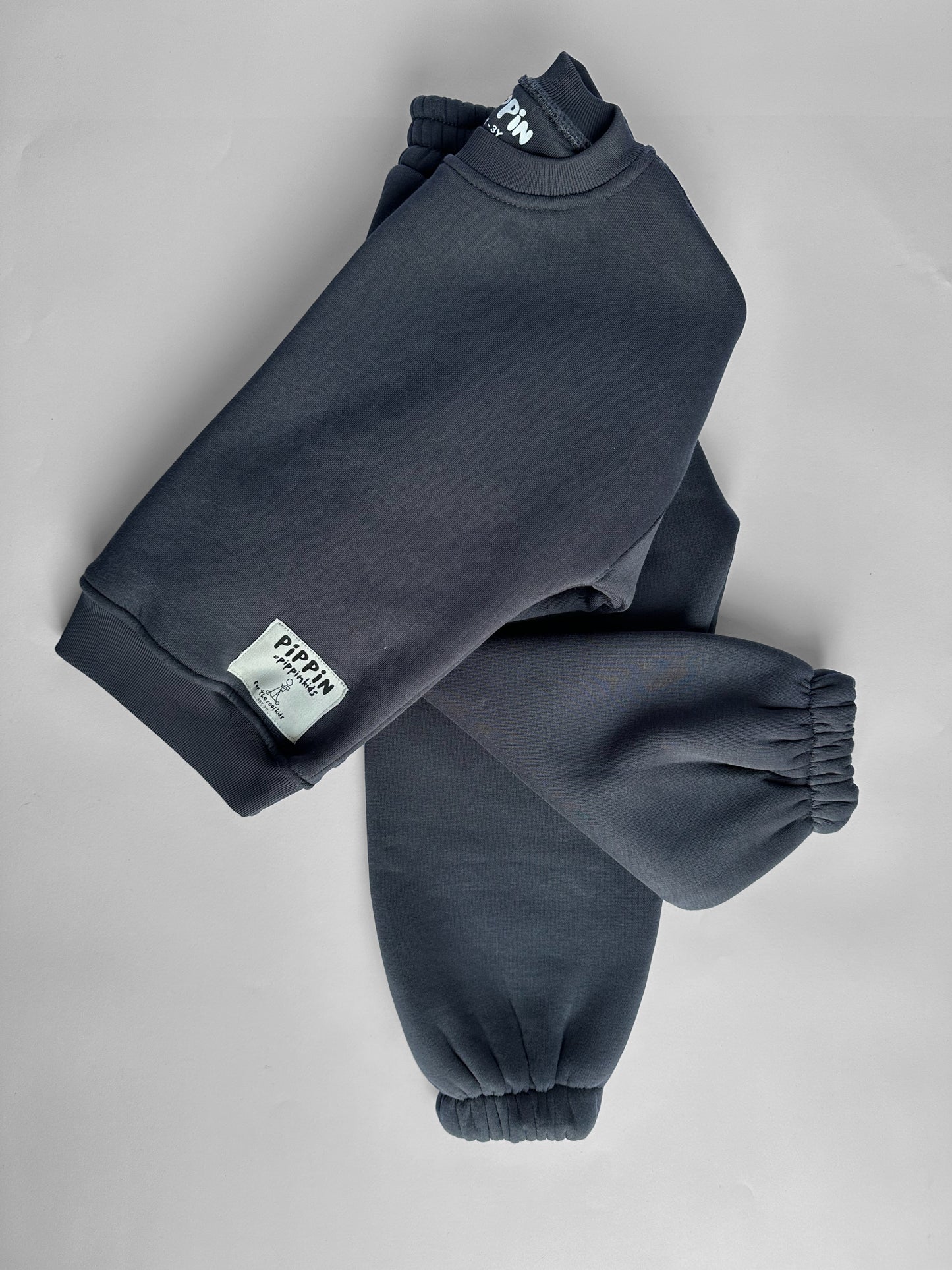 Grey Oversized Fleeced Crewneck