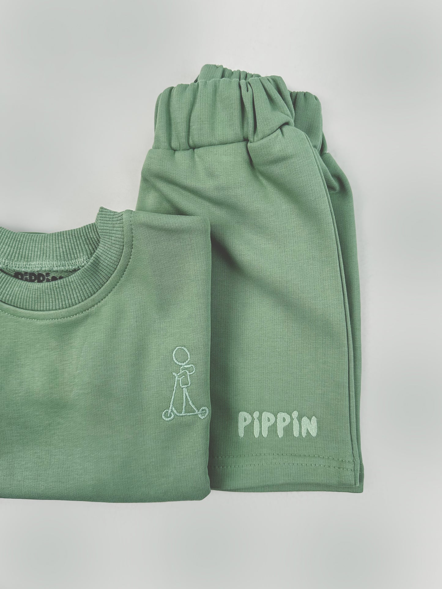 Green Short Sleeves Unisex Set